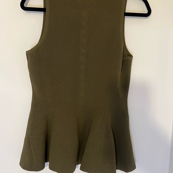 H&M Khaki Sleeveless Button-Up Blouse - Picture 3 of 3
